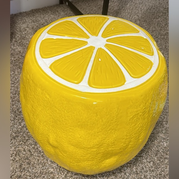 Brand new viral HomeGoods fruit stool (Lemon) Glossy finish - Picture 1 of 3